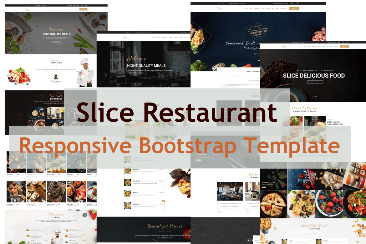 Template Website Restoran Slice - Responsif dan Modern