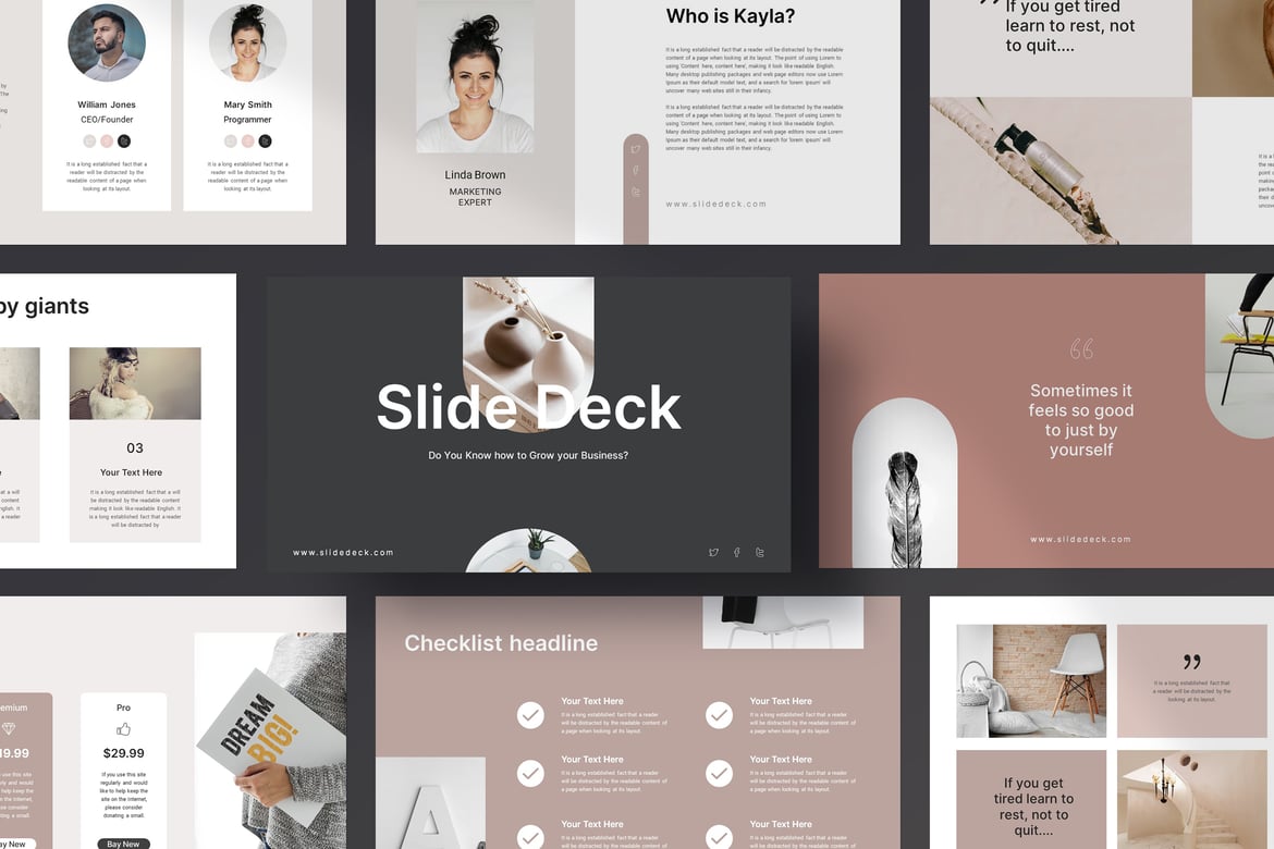Template Presentasi PowerPoint Slide Deck yang Profesional dan Kreatif
