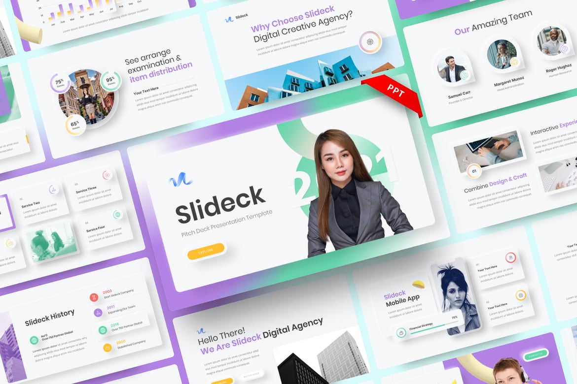 Template Presentasi PowerPoint Slideck - Solusi Kreatif untuk Pitch Deck Anda