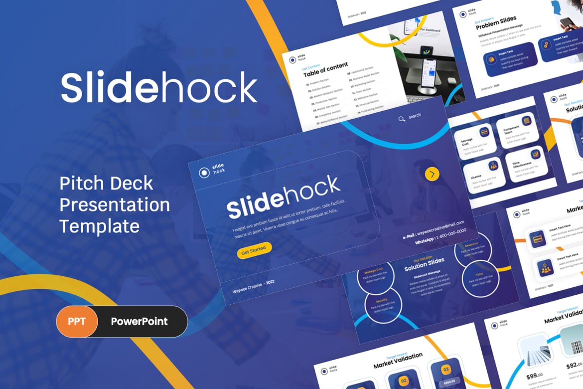 Slidehock - Template Presentasi Pitch Deck yang Menarik