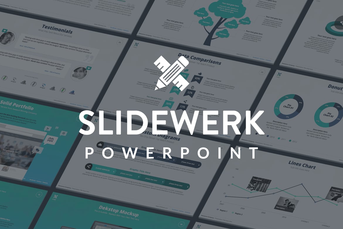 Template PowerPoint Slidewerk - Solusi Presentasi Marketing Modern