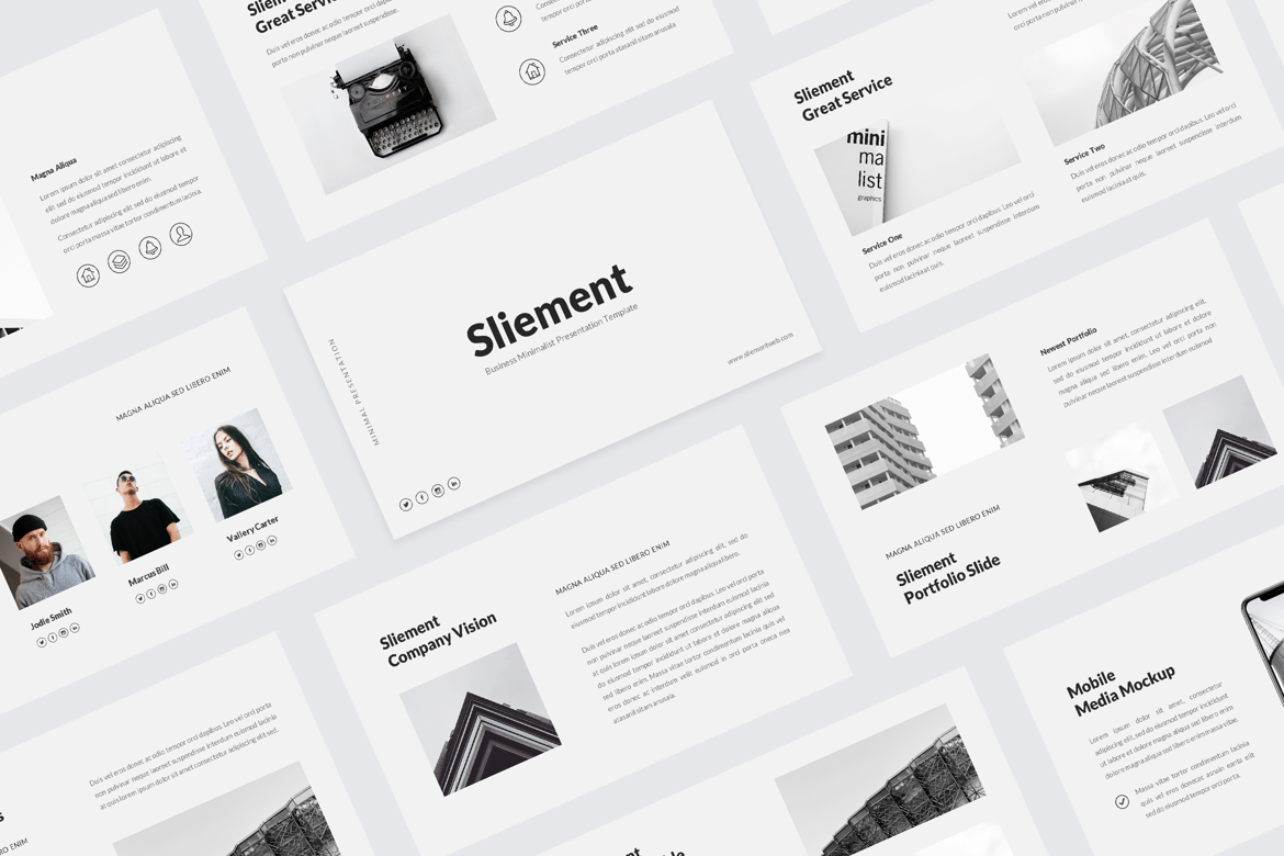 Sliement - Template PowerPoint Minimalis untuk Presentasi Profesional