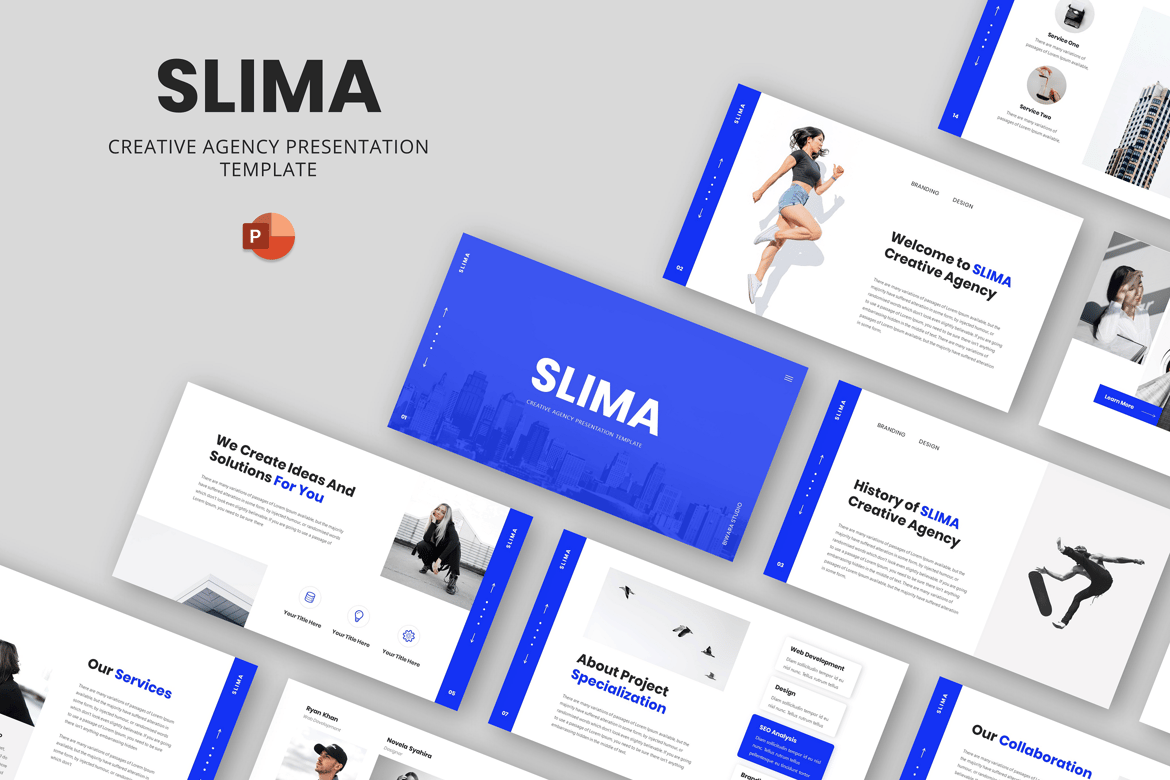 SLIMA - Template Powerpoint Kreatif untuk Agensi