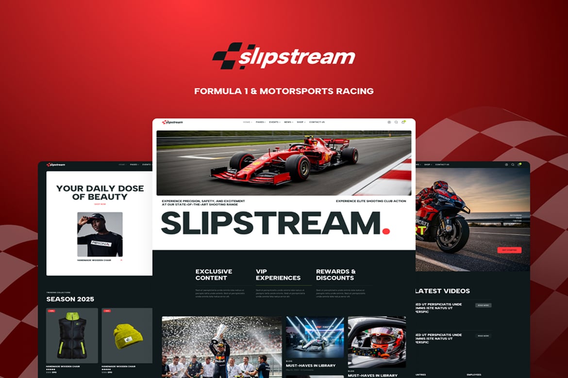 Slipstream: Tema WordPress Stylish untuk Olahraga dan Balap Modern