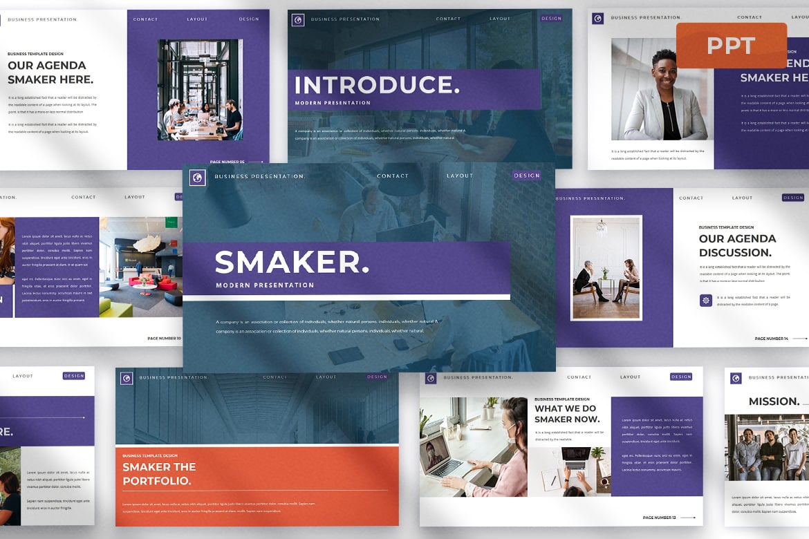 Smaker - Template Presentasi Powerpoint Profesional untuk Bisnis