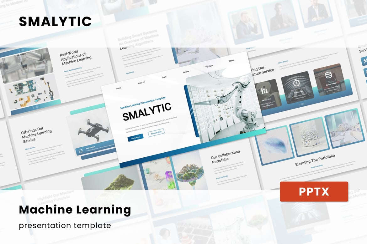 Template Presentasi PowerPoint Smalytic - Solusi Cerdas untuk Machine Learning