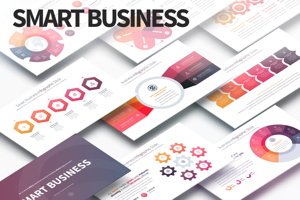 Template PowerPoint Infografis Bisnis yang Cerdas