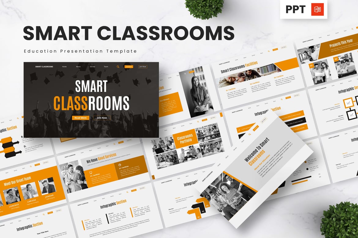 Template Powerpoint Kelas Cerdas untuk Pendidikan yang Inspiratif