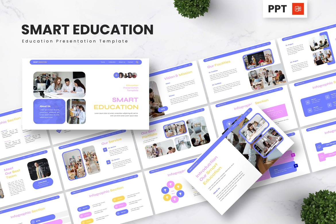 Template Presentasi Bisnis Pendidikan yang Cerdas