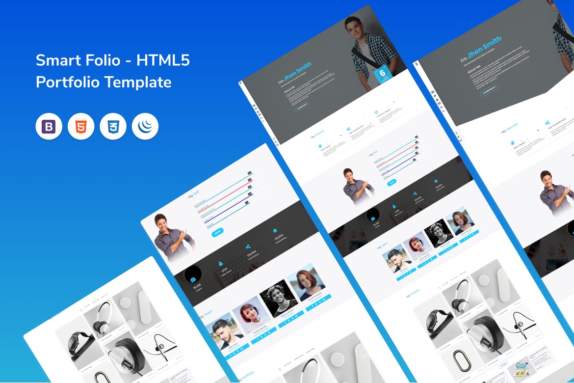 Smart Folio - Template Website Portofolio HTML5 yang Modern dan Profesional