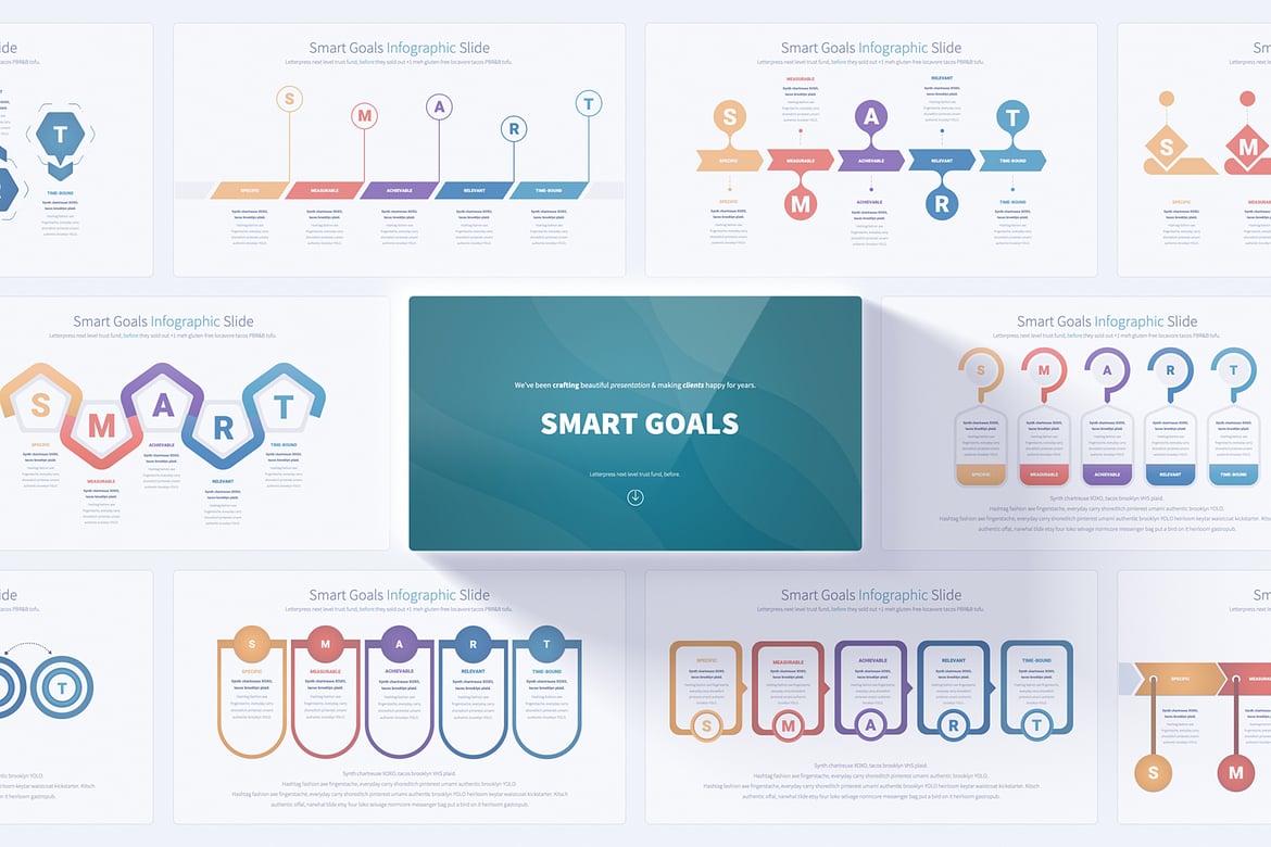 Template PowerPoint Tujuan Cerdas untuk Presentasi yang Efektif