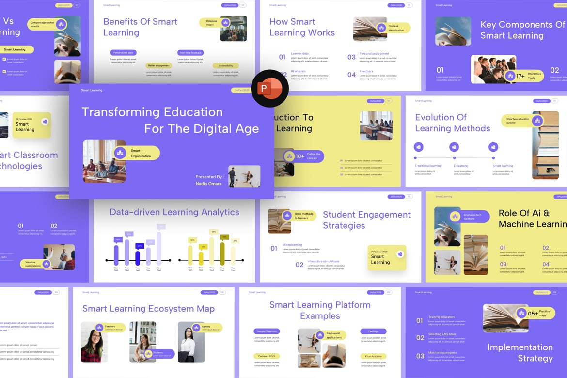 Template Presentasi PowerPoint Pembelajaran Cerdas
