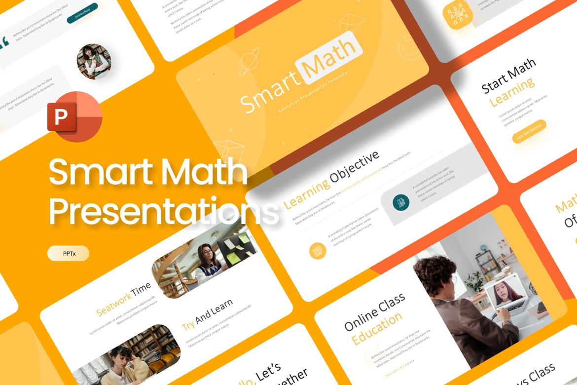Template PowerPoint Pendidikan Matematika Modern