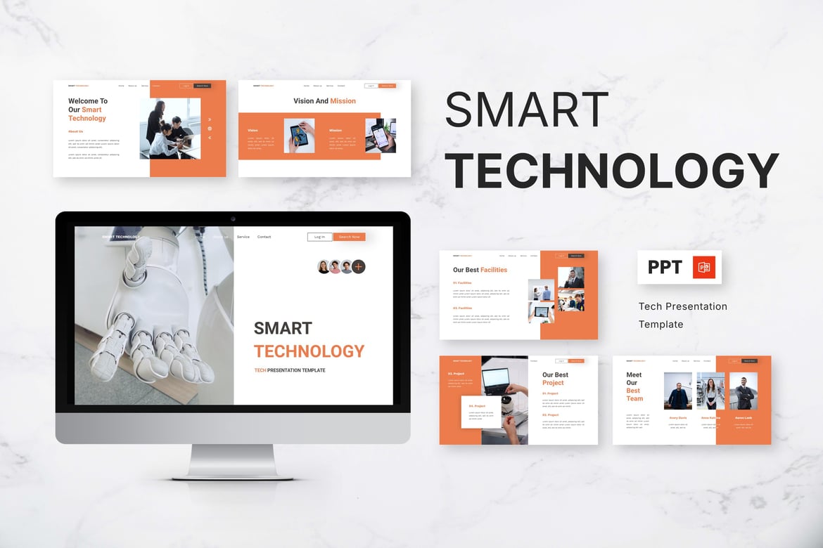 Template Powerpoint Teknologi Cerdas yang Menarik dan Mudah Disesuaikan