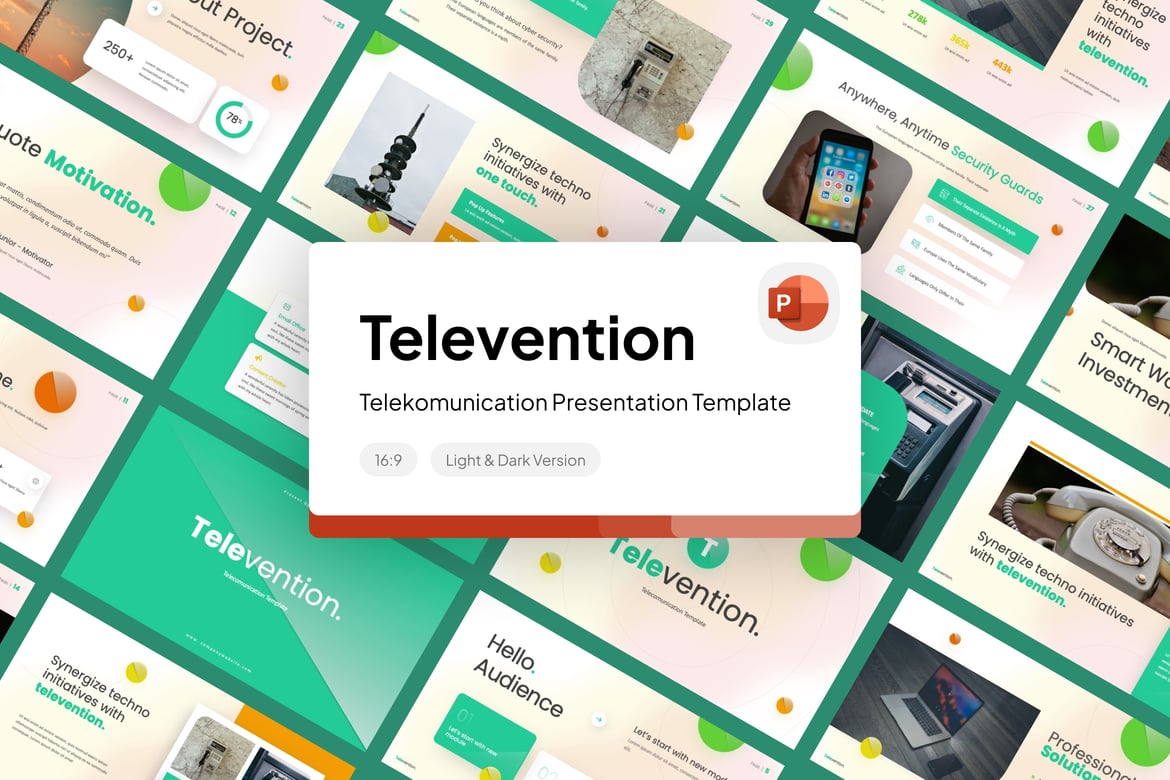 Template Presentasi Televention - PowerPoint yang Menarik