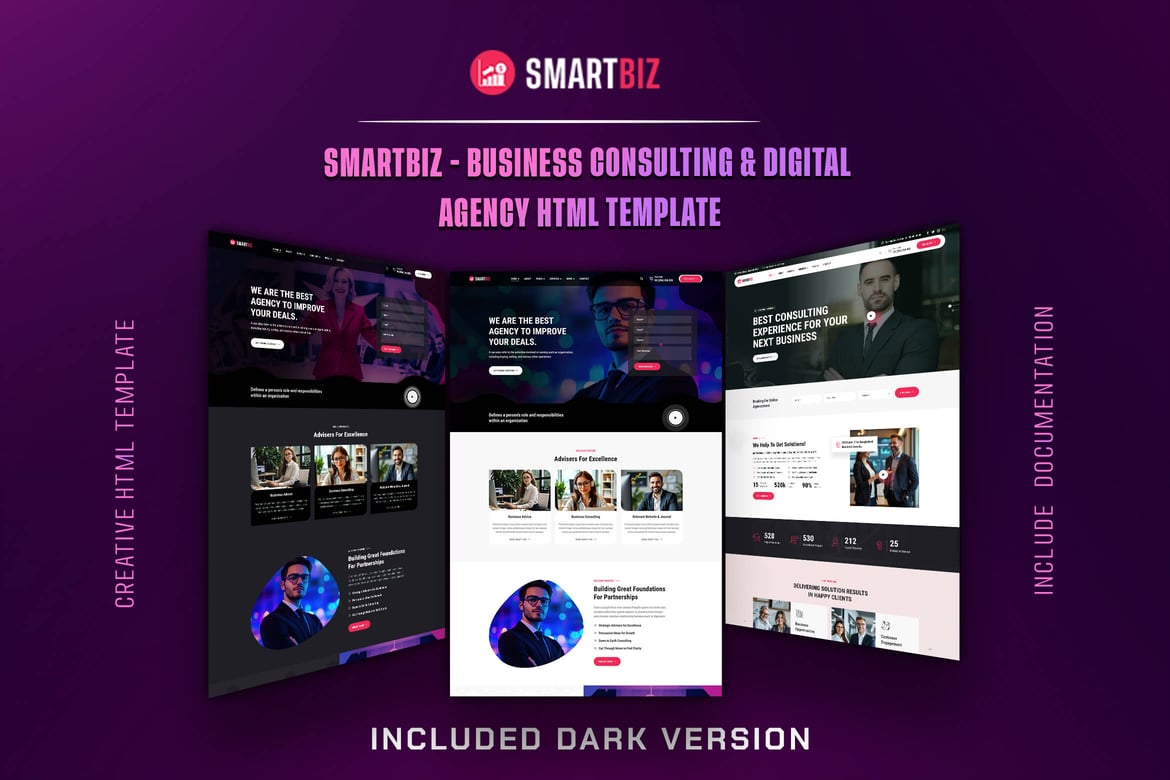 Smartbiz - Template Website Agensi Bisnis & Digital Modern