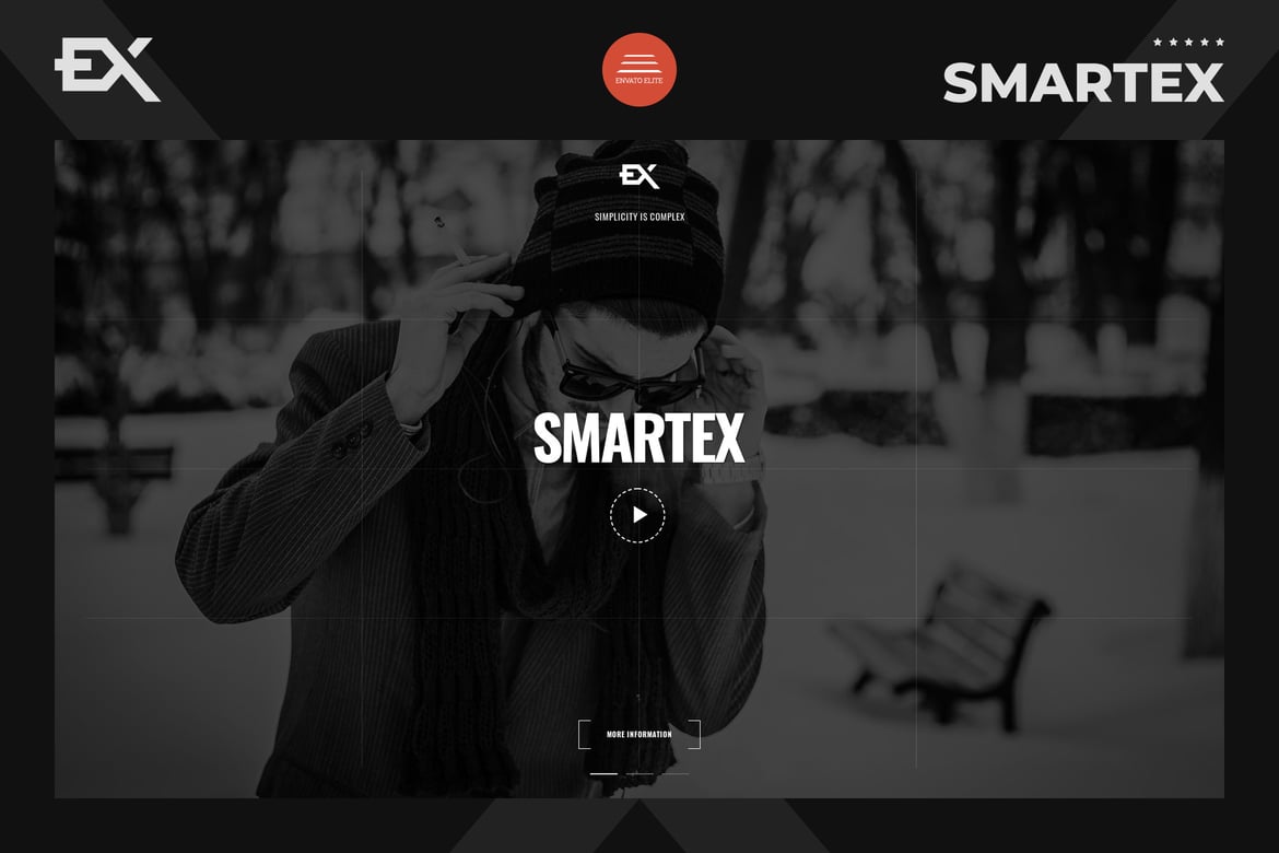 Smartex - Template Website Portfolio Satu Halaman yang Modern