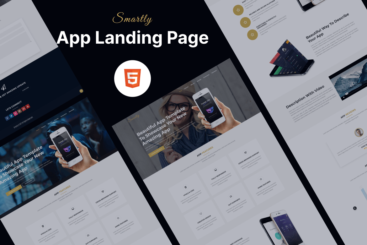 Smartly - Template Website Landing Page Aplikasi yang Responsif dan Modern