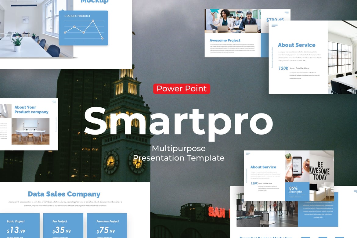 Template PowerPoint Smartpro - Solusi Presentasi Kreatif Anda