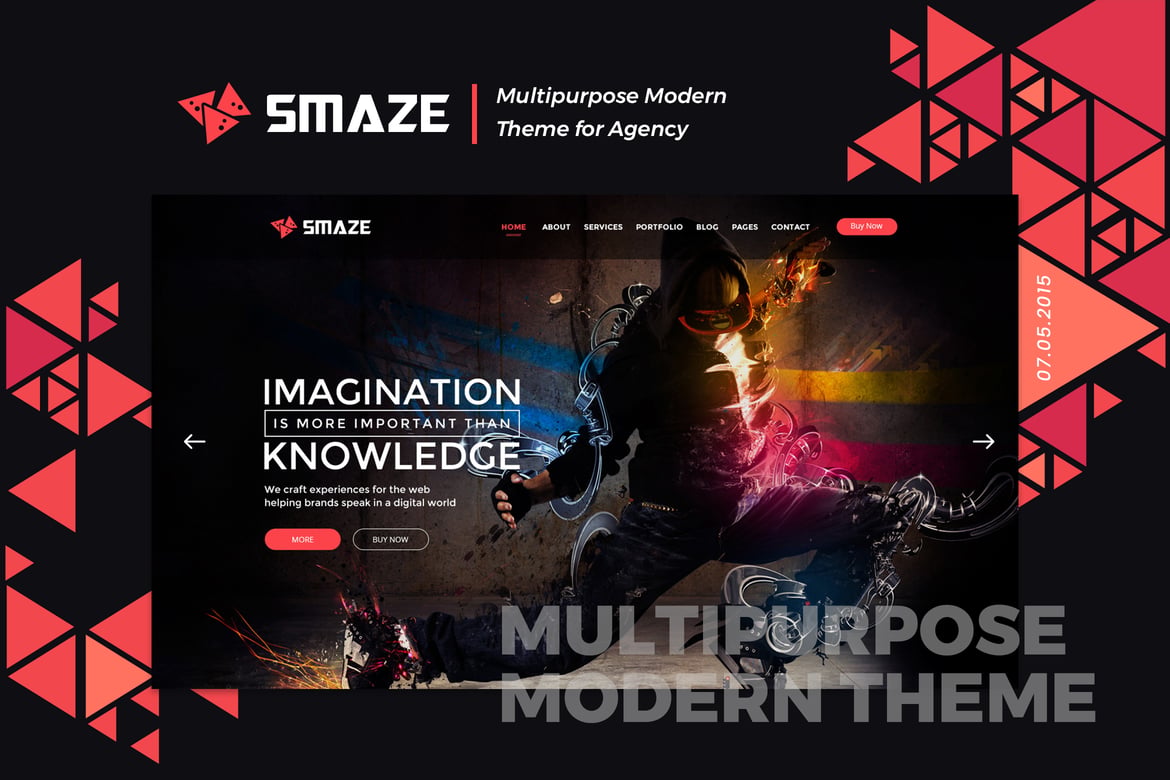 Smaze | Template Website Material Design Serbaguna yang Responsif
