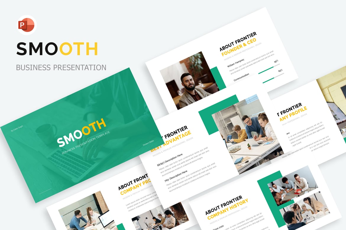 Template Presentasi PowerPoint Kreatif dan Profesional - Smooth