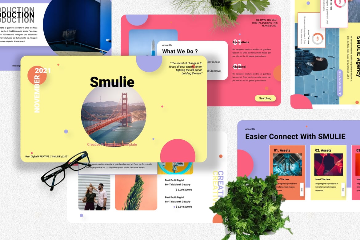 Smulie - Template Presentasi PowerPoint Kreatif yang Menarik