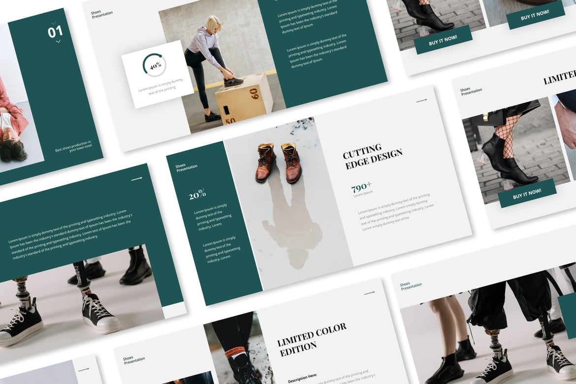 Template Presentasi PowerPoint Snick-roe Shoes yang Menarik dan Profesional
