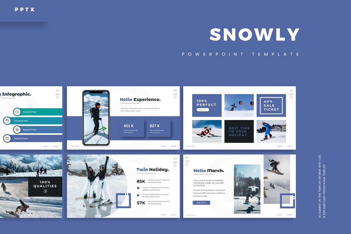 Snowly - Template PowerPoint Profesional untuk Segala Keperluan