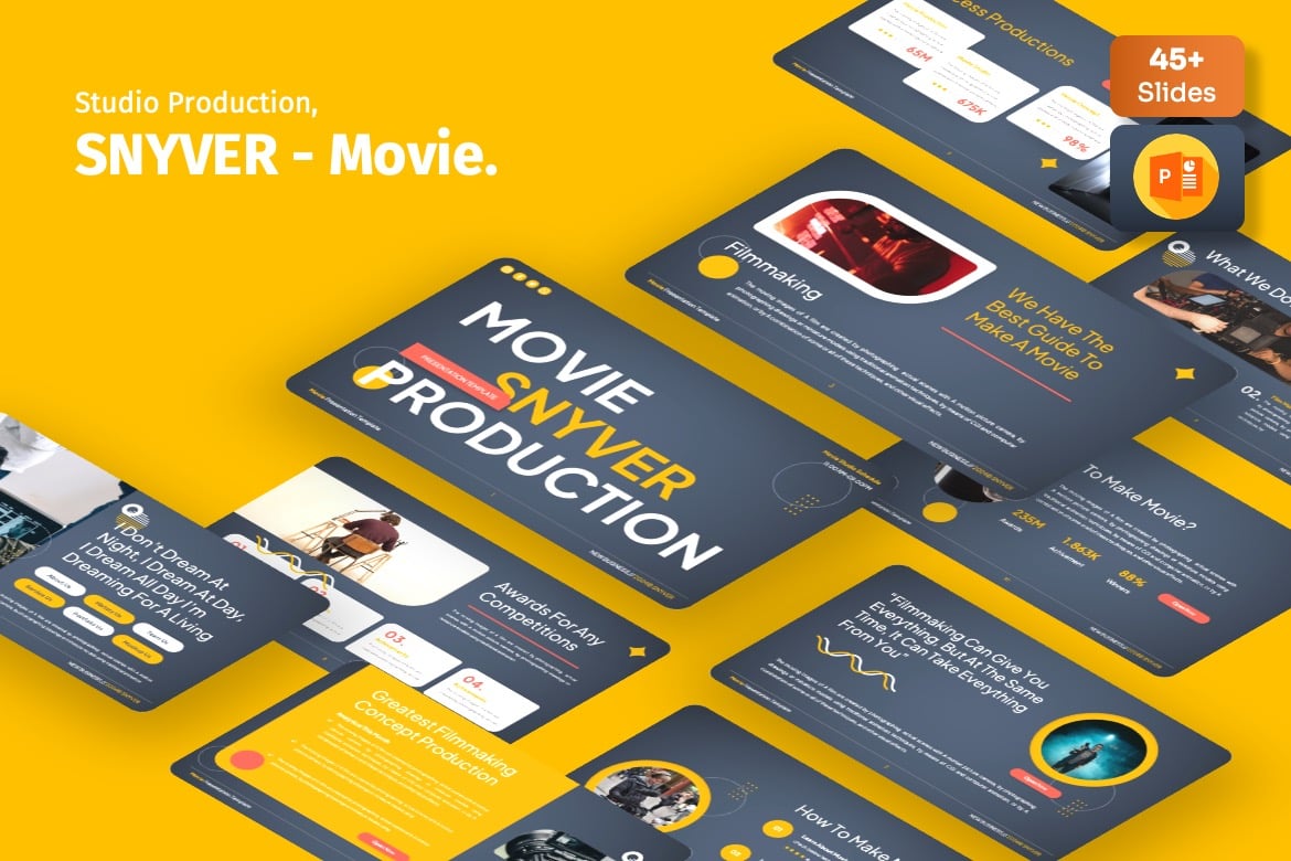 Snyver - Template Powerpoint Produksi Film yang Menarik