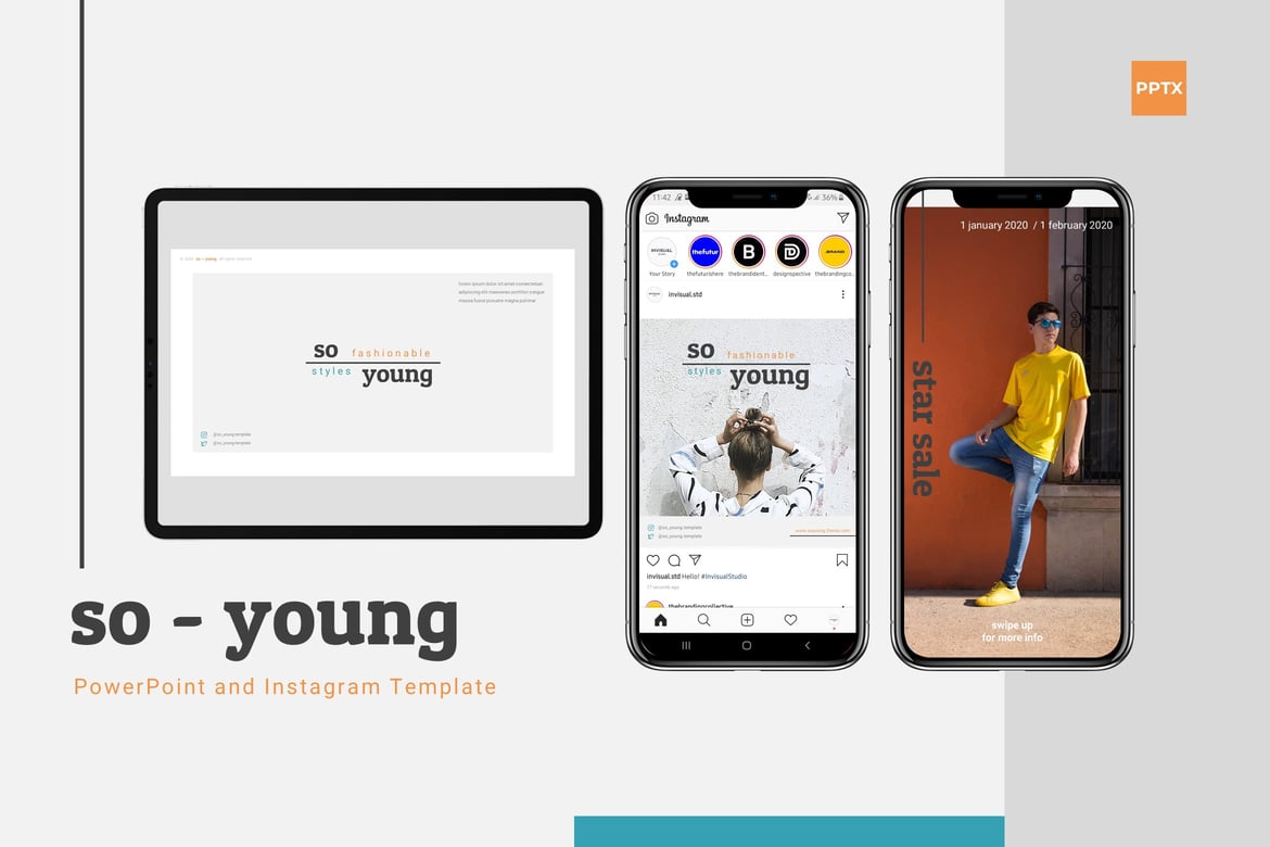 Template Presentasi dan Instagram So Young yang Modern dan Kreatif