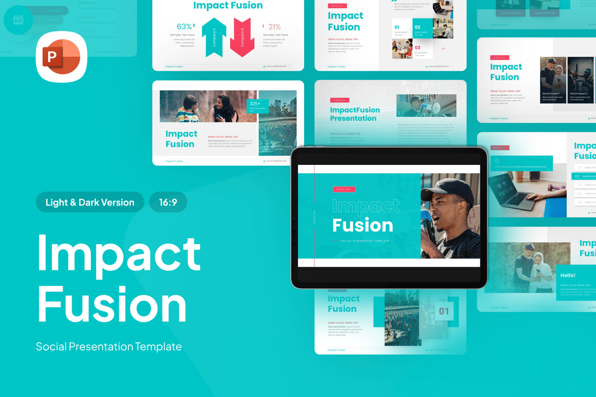 Template Presentasi Dampak Sosial - PowerPoint yang Menarik
