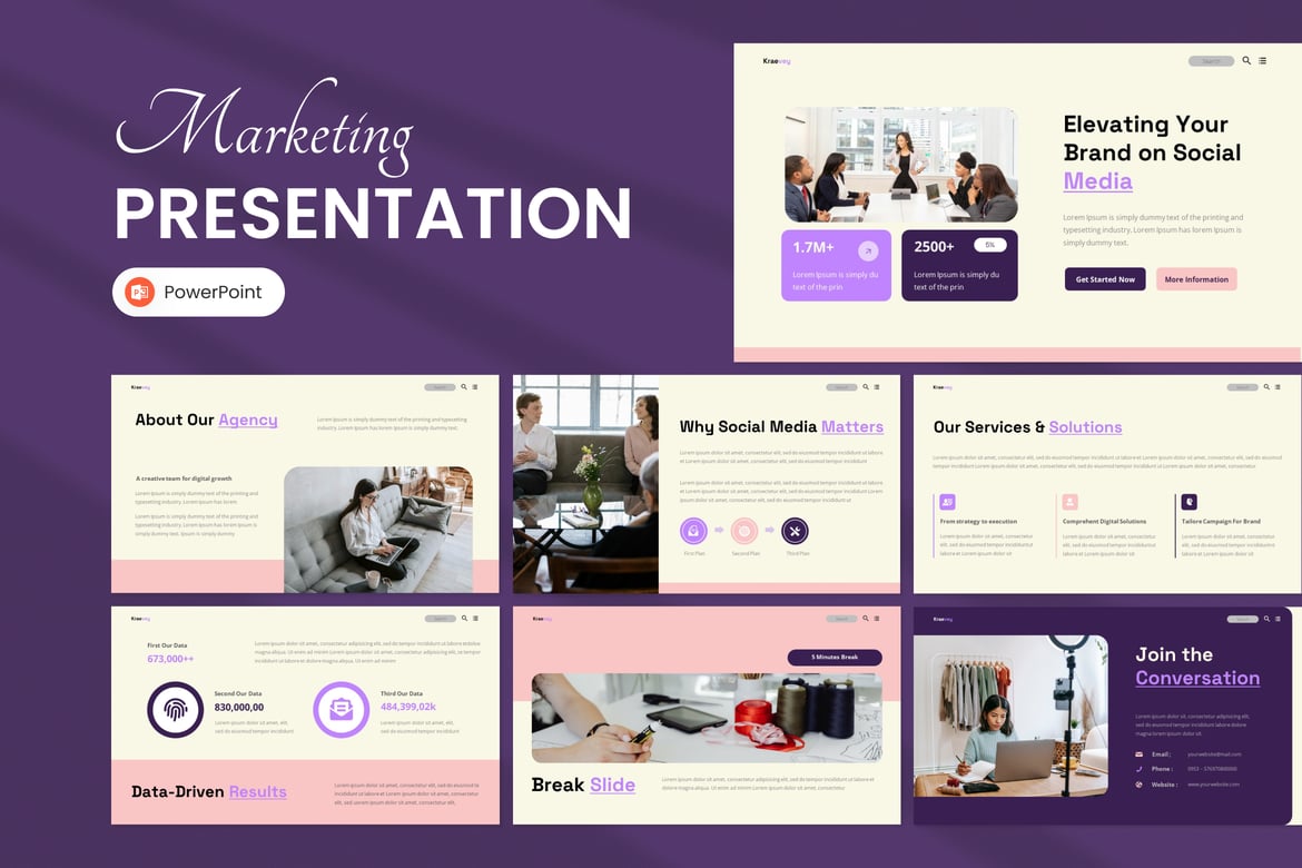 Template Presentasi Proposal Kampanye Media Sosial yang Modern dan Profesional