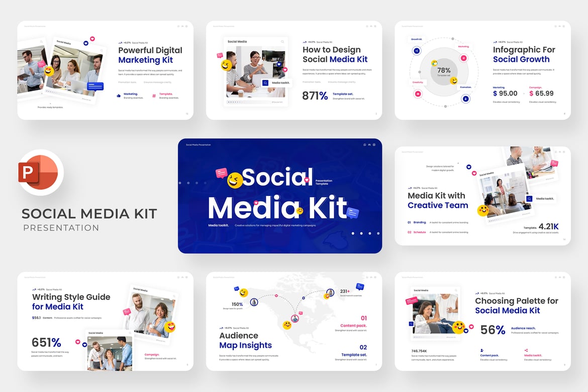 Template Presentasi Media Sosial yang Menarik