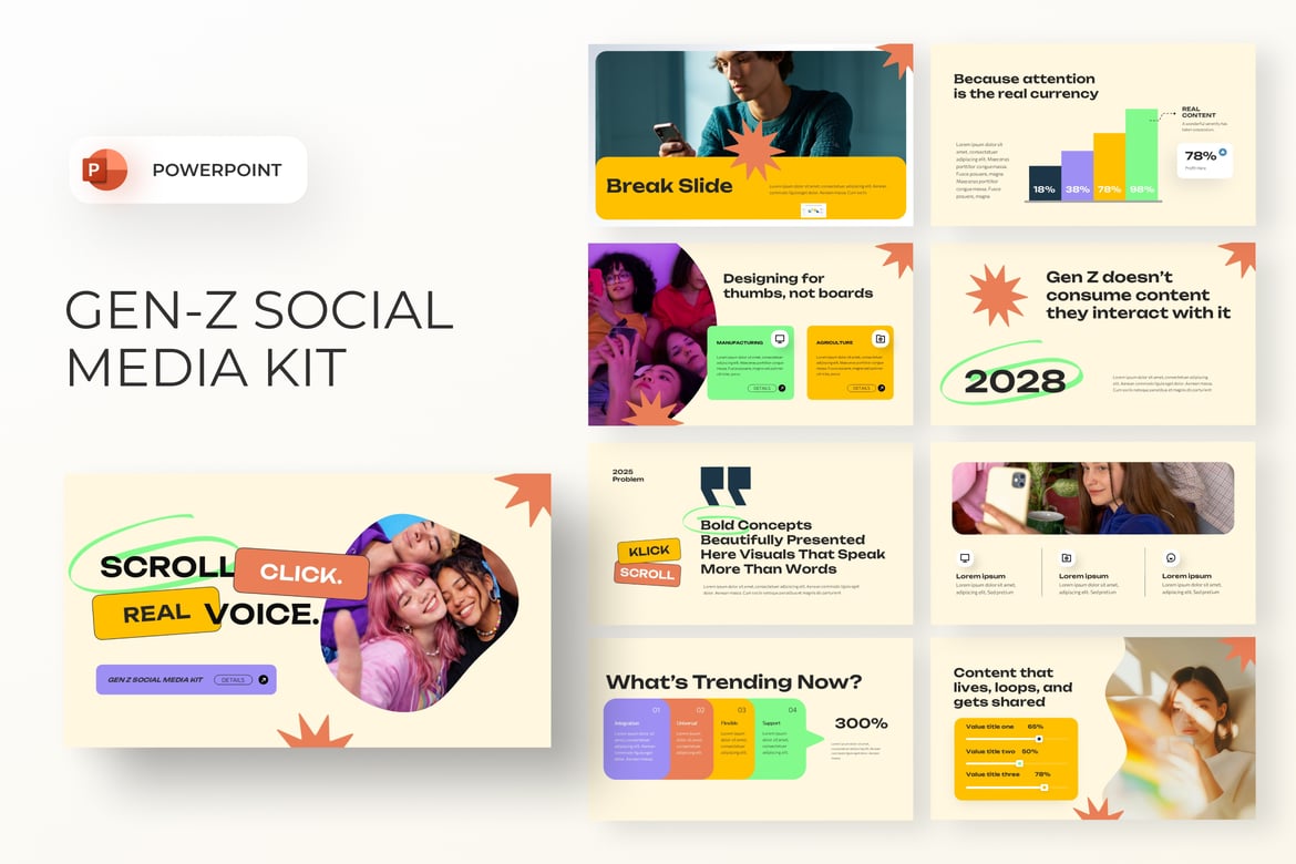 Template Presentasi Sosial Media yang Stylish dan Efektif