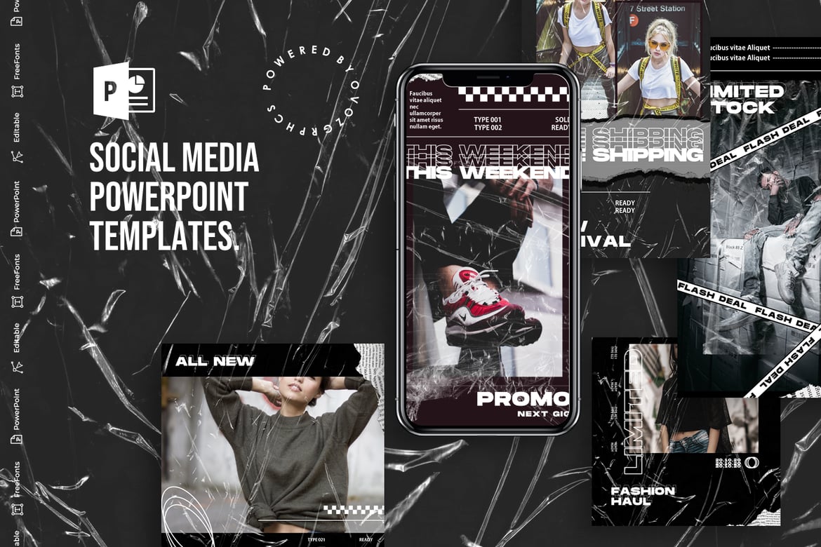 Template PowerPoint Media Sosial untuk Instagram yang Kreatif dan Modern