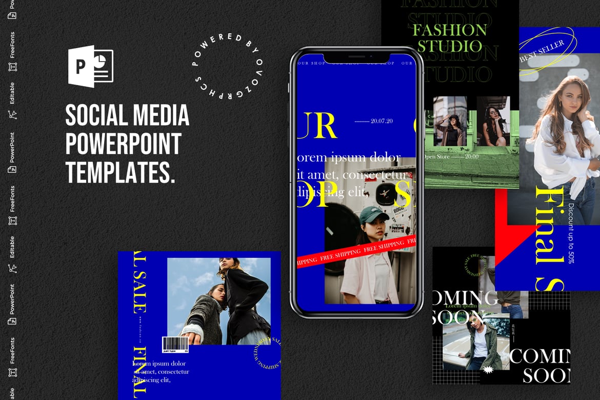 Template PowerPoint untuk Media Sosial yang Menarik dan Modern