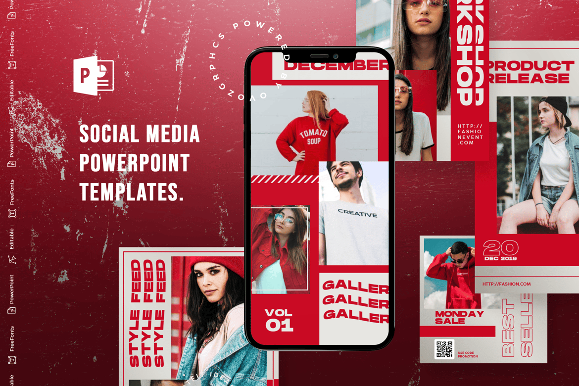Template PowerPoint Media Sosial yang Menarik dan Modern