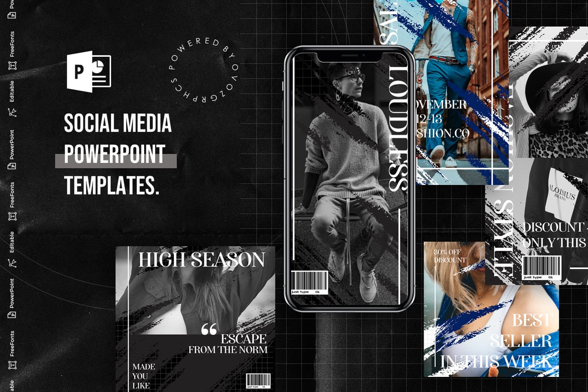 Template PowerPoint Kreatif untuk Media Sosial