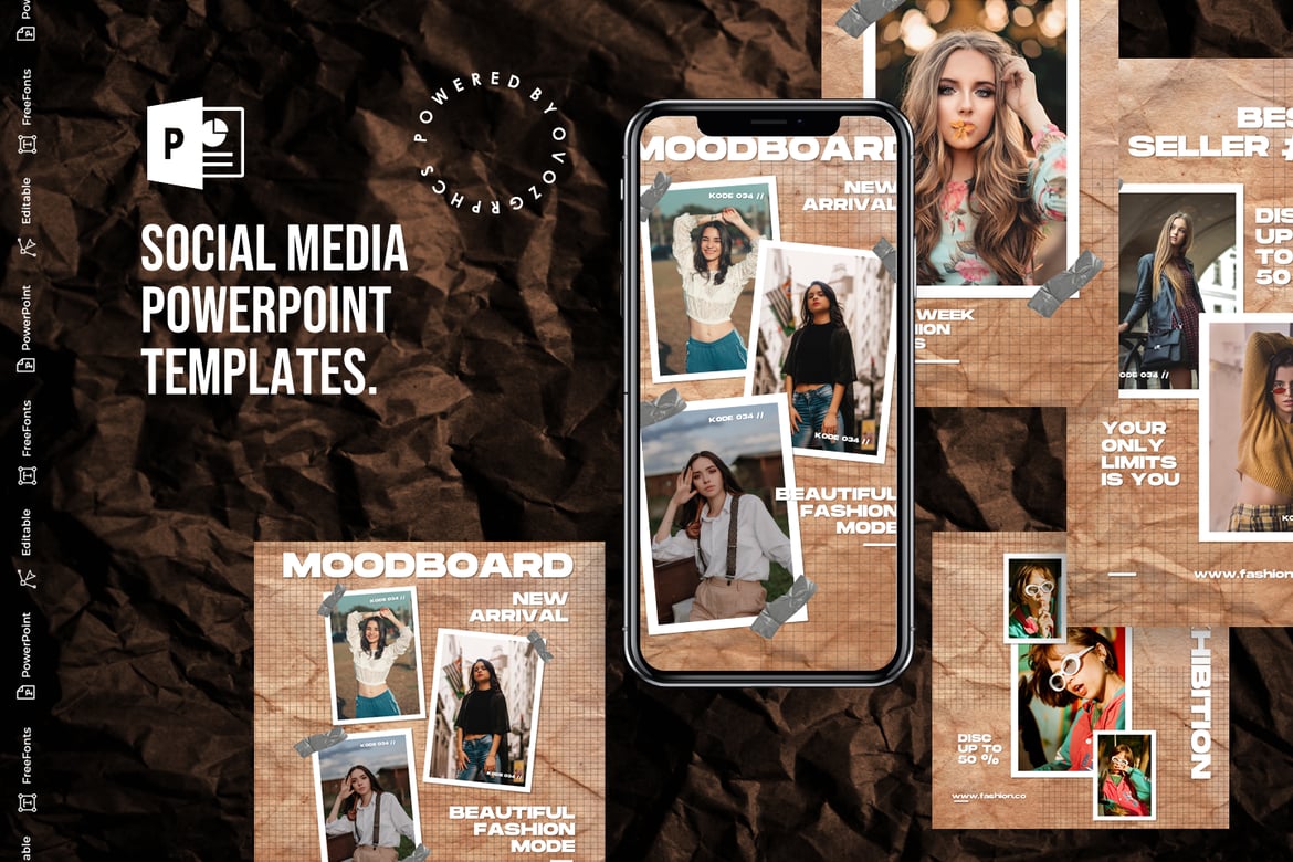 Template PowerPoint Media Sosial yang Menarik dan Modern