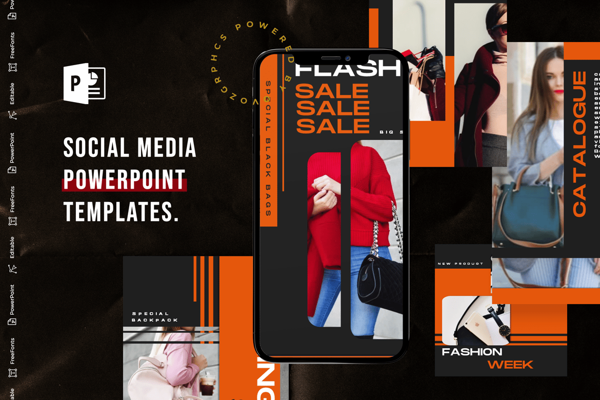 Template PowerPoint Media Sosial yang Keren dan Modern