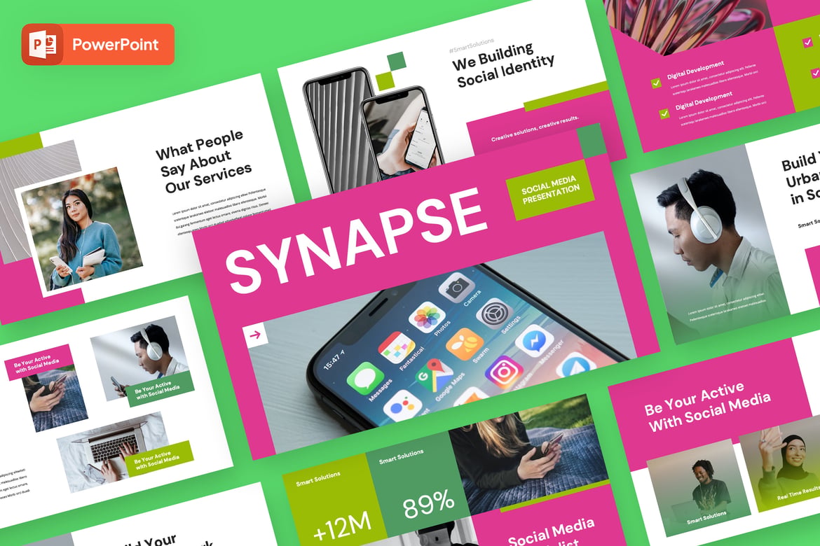 Template Powerpoint Strategi Media Sosial yang Menarik dan Profesional