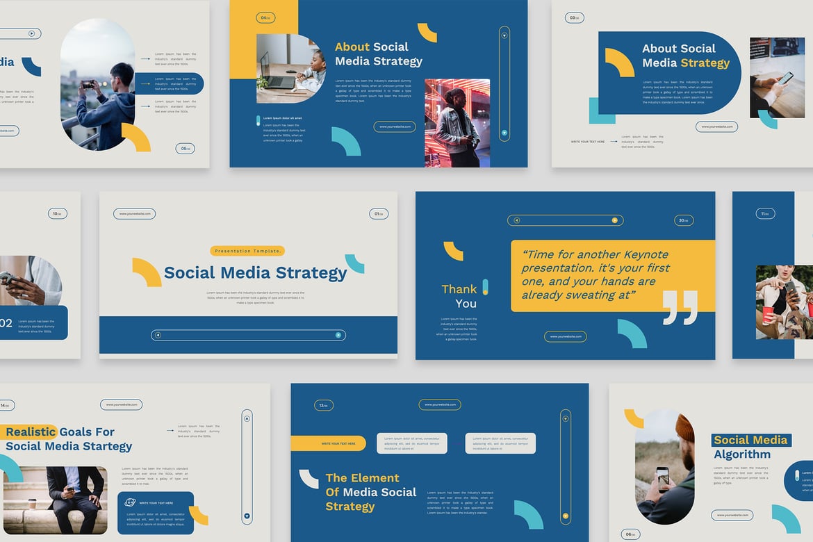 Template Powerpoint Strategi Media Sosial yang Inovatif