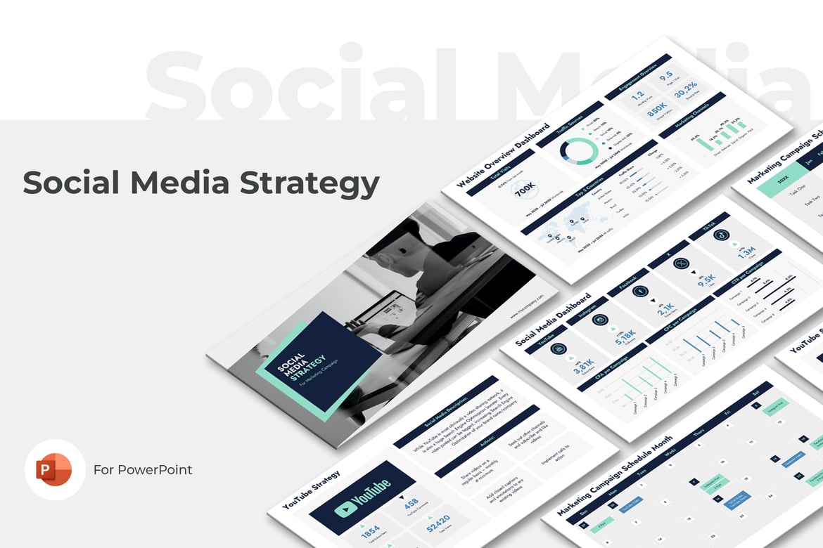 Template PowerPoint Strategi Media Sosial yang Efektif