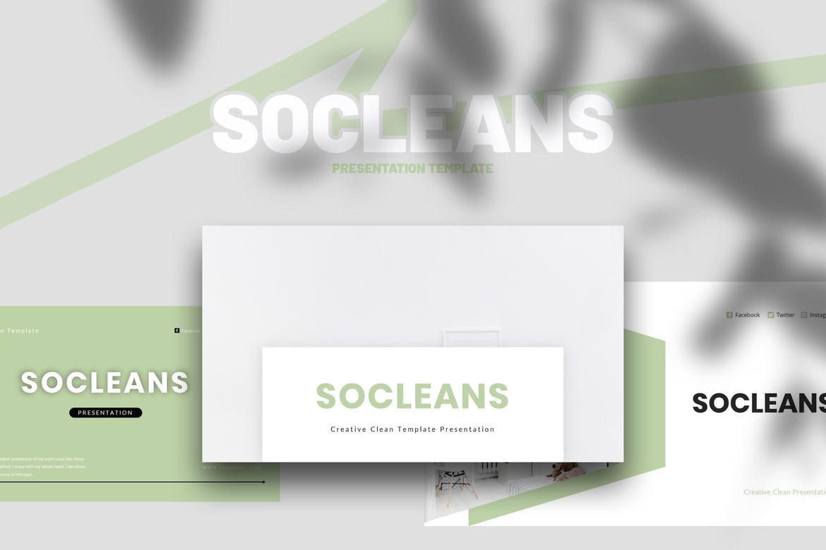 Socleans - Template Presentasi PowerPoint Kreatif