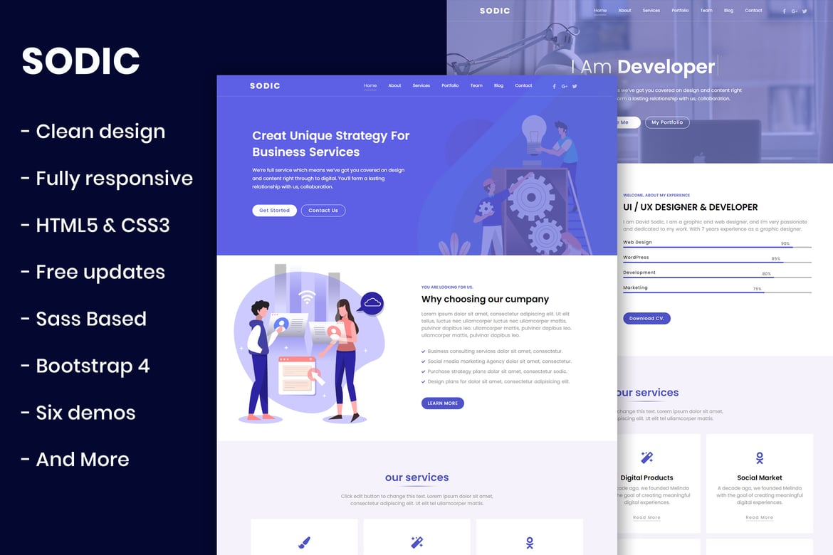 Sodic - Template Web Serbaguna untuk Semua Kebutuhan Anda
