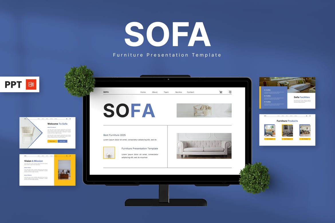 Template Presentasi Sofa - Desain Furniture yang Menawan