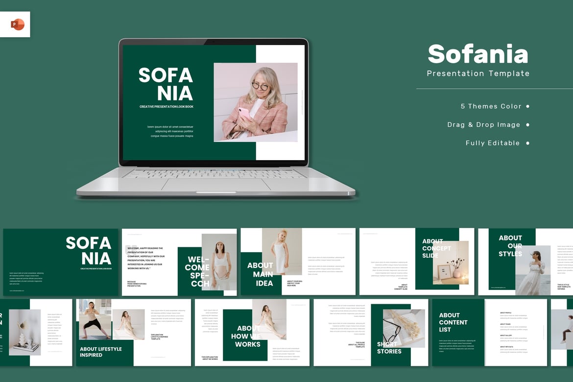 Sofania - Template Presentasi PowerPoint Kreatif yang Menarik