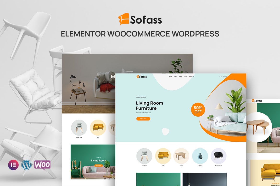 Sofass - Tema WordPress WooCommerce Elementor untuk Toko Furnitur Modern