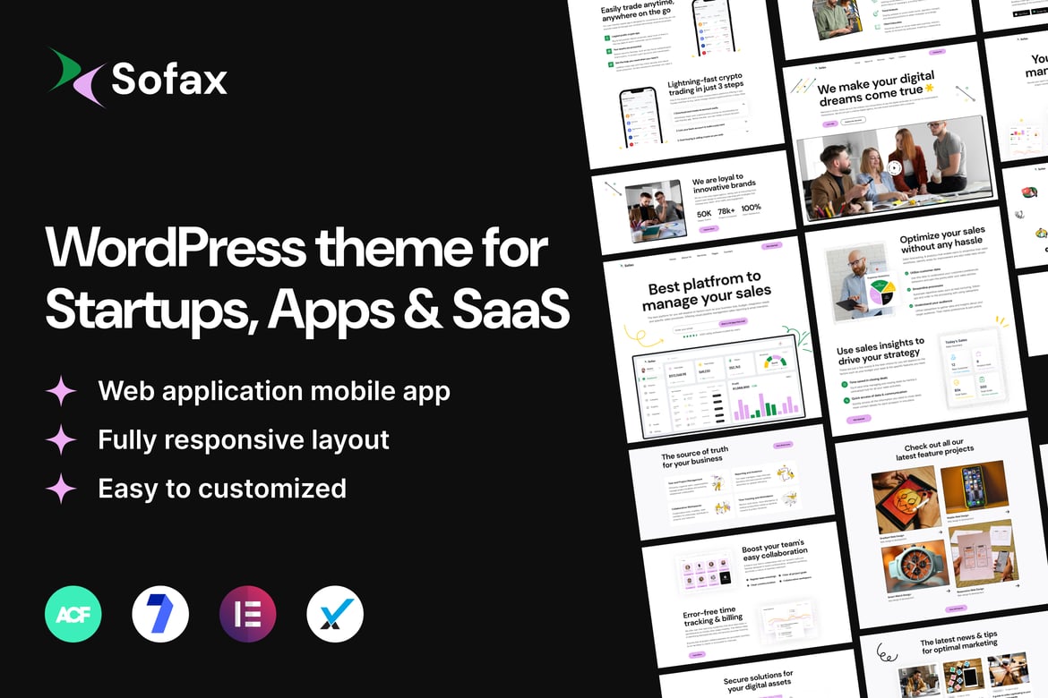 Sofax - Tema WordPress untuk Software & Startup yang Menarik