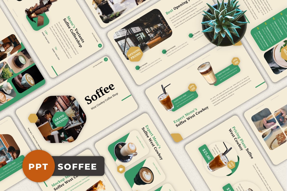 Soffee - Template Powerpoint Kafe yang Menarik